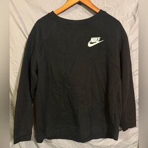 Nike Vintage Style Logo Black Crewneck Pullover